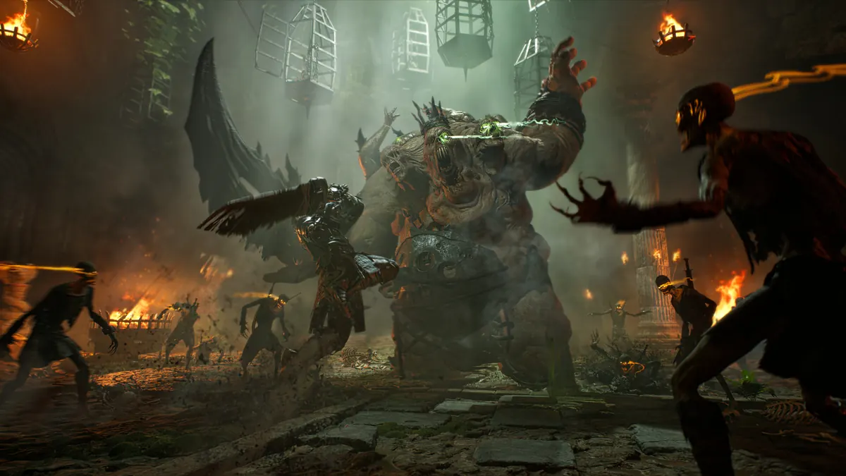 ArcheAge Chronicles promotional screenshot showing several adventurers fighting a large enemy.