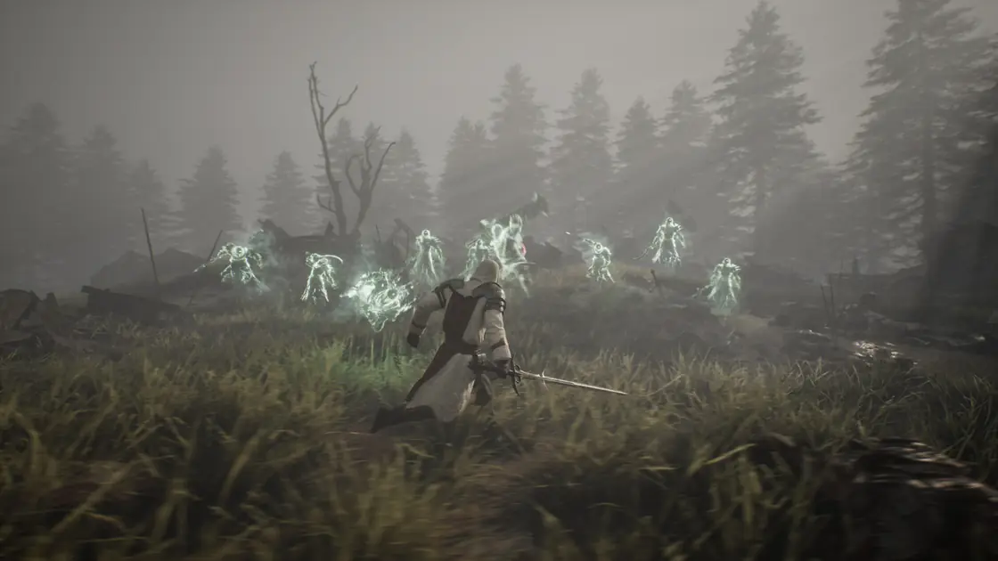 ArcheAge Chronicles official Steam screenshot 08: figures and effects in a forested combat scene.
